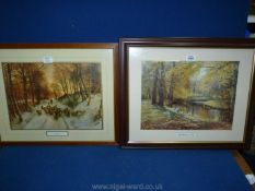 Two framed and mounted Prints 'Spring Morning' by K.