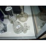 A small quantity of Waterford glass including cut glass mallet shaped decanter,