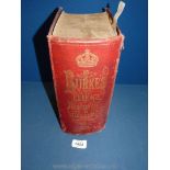 A large volume, Burke's Peerage Baronetage and Knightage 1901, red leather bound.
