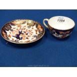 A tiny Crown Derby cup and saucer, no. 383.