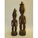 Tribal art: an old African female fertility figure,