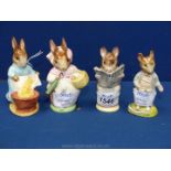 Four Beswick Beatrix Potter figures: 'Cecily Parsley', 'Mrs Rabbit',