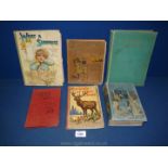 Six vintage children's books including 'What a surprise' with moving pictures,