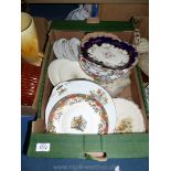 A quantity of plates including Royal Worcester Diamond Jubilee,