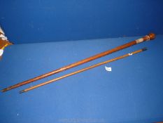 A 1905 silver topped Swagger Stick,