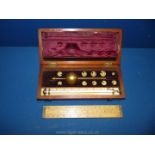 A Mahogany boxed Sike's Hydrometer by F.