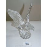 A Waterford crystal Eagle (chip to beak). 7" tall.