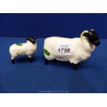 A Beswick sheep and lamb.