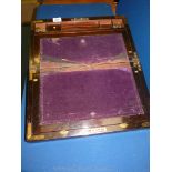 A Mahogany Writing Slope having brass corners and brass centre piece,