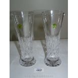 Two 'Lismore' Waterford lemonade Glasses. 8 1/2" tall.