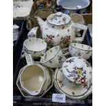 A quantity of Royal Doulton 'Old Leeds Spray' tea ware including eight saucers,