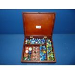 A compartmented box of Marbles,