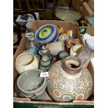 A quantity of pottery including two Millard plates, one a/f, decanter with four cups,