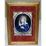 Jacques Laudin II, a late 17th century Limoges enamel Plaque of 'Mater Dei',