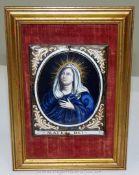 Jacques Laudin II, a late 17th century Limoges enamel Plaque of 'Mater Dei',