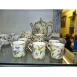 A Royal Winton Queen Ann chintz pattern coffee service for six including coffee pot,