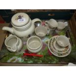 A quantity of china to include Wedgwood 'Quince' pattern with three coffee cans and saucers and two