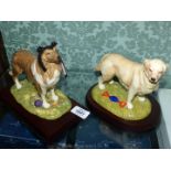 Royal Doulton Rough Collie and Golden Retriever, both boxed.