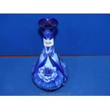 A Moorcroft Vase in blue shade by Bishop, 2008,