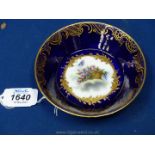 A Sevres hard paste saucer, (date code hh for 1785),