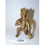 An attractive and well detailed bronze of the infant Krishna, late 18th-early 19th century,
