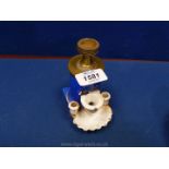 A pump action French porcelain Inkwell by Boquent Rue Richelin,