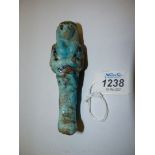 An ancient Egyptian blue faience Ushabti,