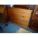 A nice quality Victorian Mahogany Chest of three long and two short Drawers having brass back-plate