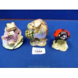 Three Beatrix Potter figures - Royal Albert 'Mother Ladybird',