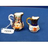 A Derby Stevenson and Hancock miniature jug imari c.