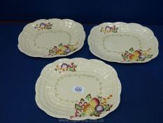 Three Fruit Basket serving plates,