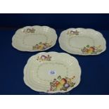 Three Fruit Basket serving plates,