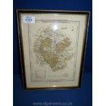 A small hand coloured Map of Herefordshire c.