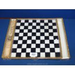 Fourmaintreaux Freres Desvres, a very rare chess board in the Rouen style, c. 1880, 10 3/4" x 14".