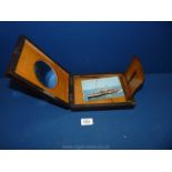 An elegant small Edwardian Rosewood picture postcard viewer.