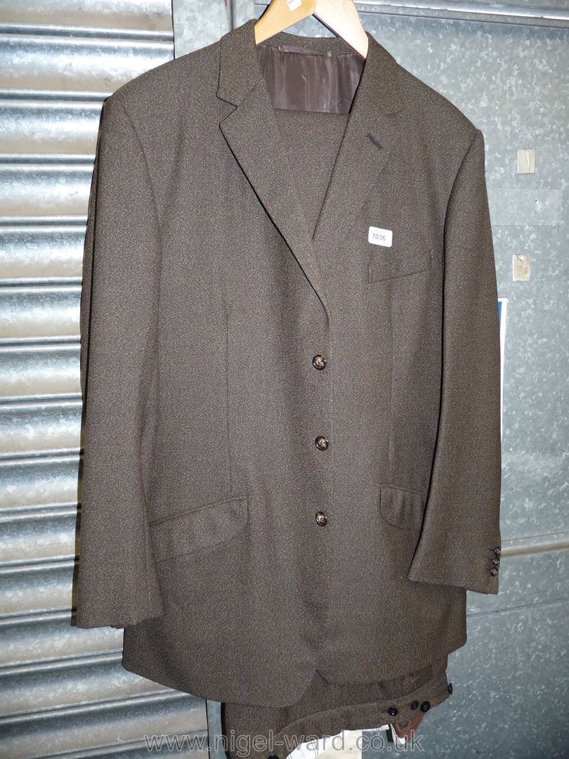 A Corradden glow, Rotherham, brown tweed suit, size L.