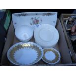 Twelve Mason's 'Oak' tea plates, two Rosenthal dishes,