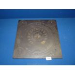 A Victorian slate Sundial engraved Fred'k Hollins 1868,