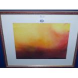 A framed and mounted Watercolour entitled 'Sunset over Herbrandson, Milford Haven',