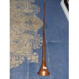 A Brass/copper hunting Horn, 50" long.