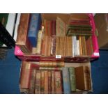 Two boxes of novels to include; Westward with Columbus, The Stolen March, Dickens,