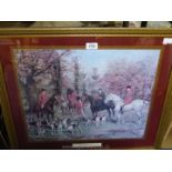 A large framed and mounted Haywood Hardy print entitled 'The Meet'. 25 3/4" x 21 3/4".