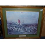 A large framed and mounted Haywood Hardy print entitled 'The Find'. 25 3/4" x 21 3/4".