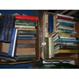Two boxes of books top include; The Life and Times of Queen Victoria, In Scotland Again, The R.