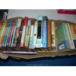 A box of books to include; 10 Battle story books, SBS The Invisible Raiders,