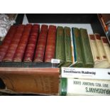 A box of books to include; The History of The Southern Railway, Bradshaw's July 1922 Railway Guide,