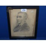 A framed Drawing of The Late Viscount of Canterbury taken from a photograph, signed and dated 1877.