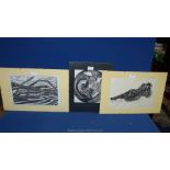 Three Limited edition (black and white) Prints by the artist S.