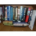 A quantity of War books to include; Drawing Fire, Nelson's Battle, Dead Ground, etc.