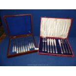 Two boxed Epns part cutlery sets,